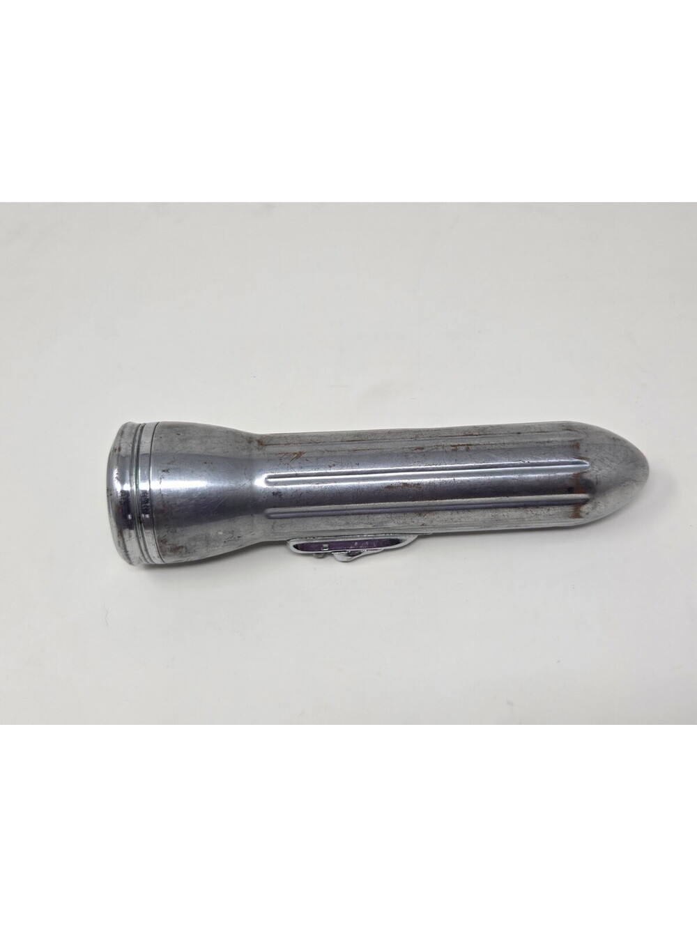 Vintage Ray-O-Vac Chrome Bullet Torpedo Style Flashlight - Made in USA
